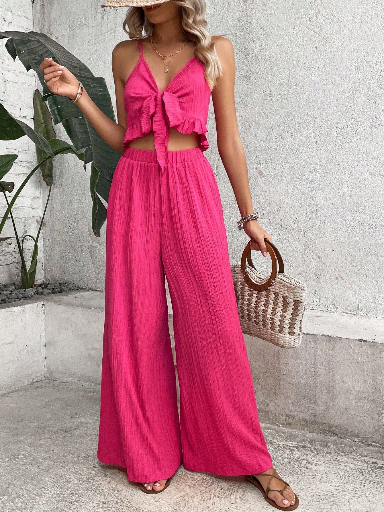 Knot Front Cami Set