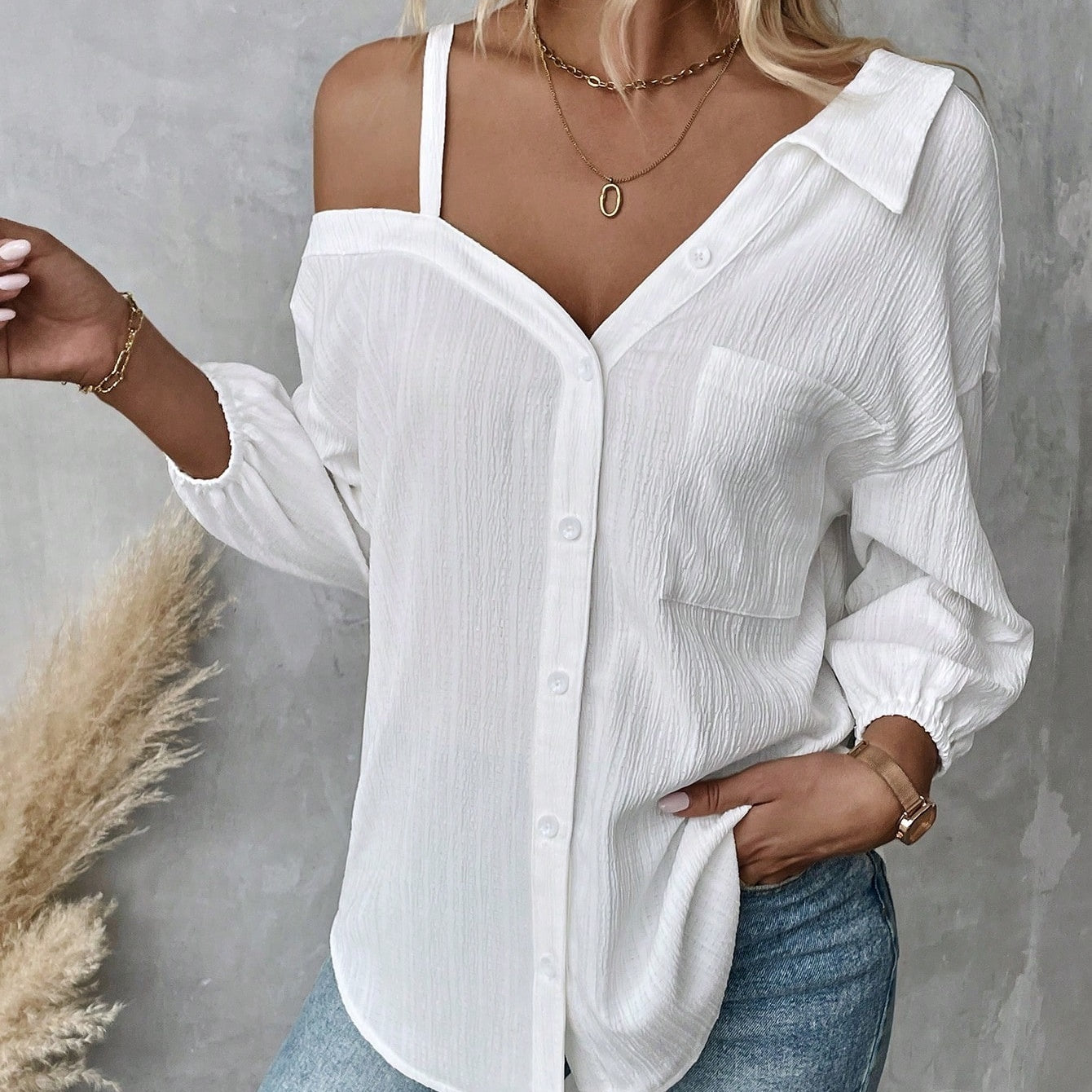 Dropped Shoulder Blouse